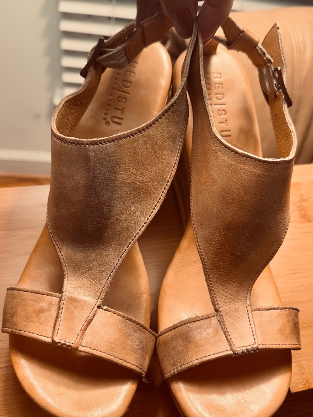 BED|STU Brand, Style: Olsyn, Tan Leather Slingback, Open Toe, NIB, Size 11 NIB